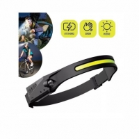 Lanterna De Cabea Led Recarregvel Fita Ajustvel USB