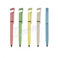 Caneta Fibra de Bambu Touch com Suporte   /Brindes Campinas Personalizados Ecolgico 
